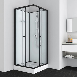 Sanotechnik Komplettdusche UNI, BxT: 80x80 cm, Einscheibensicherheitsglas, quadratisch