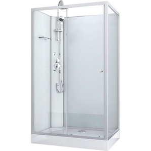 Sanotechnik Komplettdusche VIVA, BxT: 120x80 cm, Einscheibensicherheitsglas, rechteckig Dusche, mit Massagedüsen
