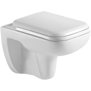 Sanotechnik Tiefspül-WC SIENA, wandhängend, inklusive Deckel mit Absenkautomatik