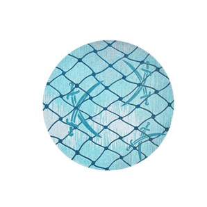 SANSIBAR Sylt Webteppich  Keitum ¦ blau ¦ Baumwolle ¦ Maße (cm): B: 160 H: 0,3