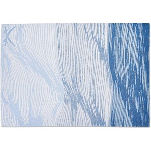 SANSIBAR Sylt Webteppich  Keitum ¦ blau ¦ Synthetische Fasern ¦ Maße (cm): B: 160 H: 0,3
