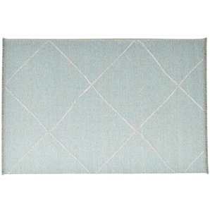 SANSIBAR Sylt Teppich  Braderup ¦ blau ¦ Viskose ¦ Maße (cm): B: 80