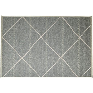 SANSIBAR Sylt Teppich  Braderup ¦ grau ¦ Viskose ¦ Maße (cm): B: 80