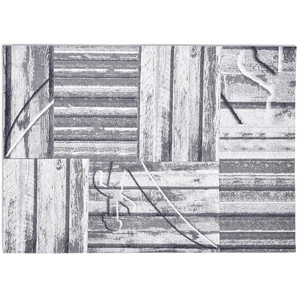 SANSIBAR Sylt Webteppich  Keitum ¦ grau ¦ Baumwolle ¦ Maße (cm): B: 130 H: 0,3