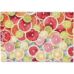 SANSIBAR Sylt Outdoorteppich  Rantum Beach ¦ orange ¦ Synthetische Fasern ¦ Maße (cm): B: 80 H: 0,5