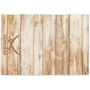 SANSIBAR Sylt Webteppich - braun - Baumwolle - 160 cm - 0,3 cm | Möbel Kraft