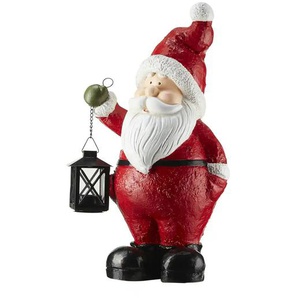 Santa Figur mit Laterne | rot | Magnesia,Metall,Glas | 22,5 cm | 42,5 cm | cm 16,7 |