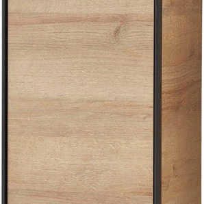 Saphir Hängeschrank Quickset 395 Wand-Badschrank 30 cm breit mit 1 Tür und 2 Einlegeböden Badezimmer-Hängeschrank inkl. Türdämpfer, Griffe in Schwarz