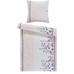 Satin Bettwäsche asia flower | lila/violett | 135 cm |
