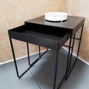 Satztisch HAKU Tische Gr. B/H/T: 42 cm x 54 cm x 42 cm, schwarz (schwarz, schwarz) Blumentisch Blumenhocker