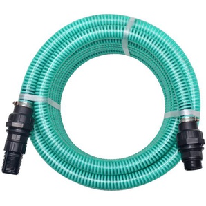 vidaXL Saugschlauch mit Anschlüssen 7 m 22 mm Grün