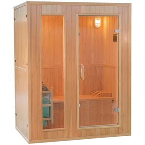 Sauna Iceland Edition, Braun, Holz, Tanne, 190x105x150 cm, RoHS, Fsc, Freizeit, Wellness, Infrarotkabinen