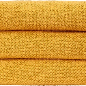 Saunatuch CHRISTY Brixton Handtücher (Packung) Gr. B/L: 90 cm x 150 cm (2 St.), gelb (saffron) Saunatücher Premium-Handtuch in Luxusqualität, 600gm², 90x150cm, 2er Set