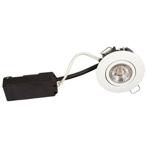 Scan Products Luna lp 230v dimmable flicker free 62w 2700k cri95 ip44 matt white round