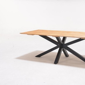 ScanCom Genet Tisch 216x99 cm Aluminium / Teak