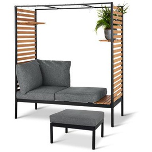 ScanCom Outdoor-Lounge mit Fußhocker, anthrazit