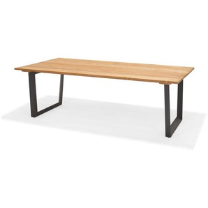 ScanCom Plau Tisch 216x99 cm Aluminium / Old Teak