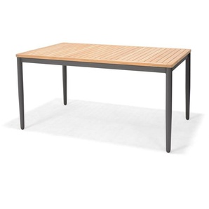 ScanCom Topaz Tisch 144x90 cm Aluminium / Teak