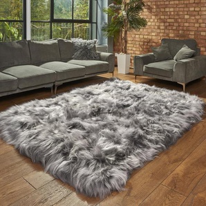 Schafsfell-Teppich in Grau