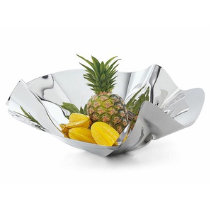 Schale Margarethe Philippi Edelstahl, hochglanzpoliert silber, Designer Flip Design, 18 cm
