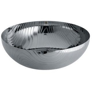 Schale Veneer metall / Ø 29 cm - Stahl mit Reliefmustern - Alessi - Metall