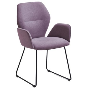 Schalensessel Atiste in aubergine, Eisengestell in schwarz