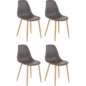 Schalenstuhl INOSIGN Miller Stühle Gr. B/H/T: 45 cm x 80 cm x 54 cm, 4er-Set, grau (anthrazit) Schalenstühle (2 Stück oder 4 Stück) Sitzschale in Kunststoff