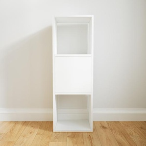 Schallplattenregal Weiß - Modernes Regal für Schallplatten: Türen in Weiß - 41 x 118 x 34 cm, Selbst designen