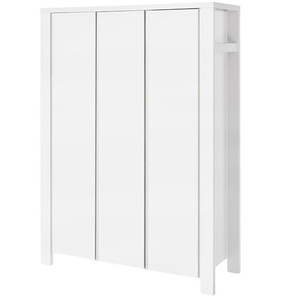 Schardt Kleiderschrank Milano Weiß 140x195x55 cm (BxHxT) 3-türig Melamin Dekor Modern