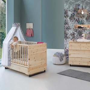 Schardt Kombi-Kinderbett »Zirbenholz« - schwarz - Massivholz -