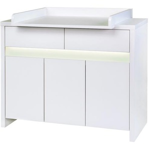 Schardt Wickelkommode Planet Weiß Spanplatte 116x102x70 cm (BxHxT) Modern