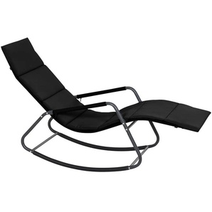 Schaukelliege Aliano - schwarz - Materialmix - 57 cm - 84 cm | Möbel Kraft