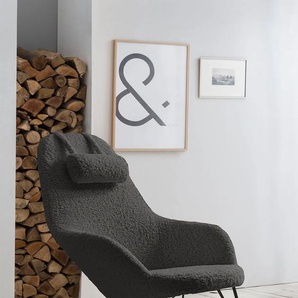 Schaukelsessel SALESFEVER Sessel Gr. Polyester, Wippfunktion, B/H/T: 67 cm x 107 cm x 105 cm, grau Schaukelsessel