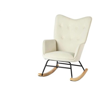 Schaukelstuhl - beige - Materialmix - 62,5 cm - 93 cm | Möbel Kraft