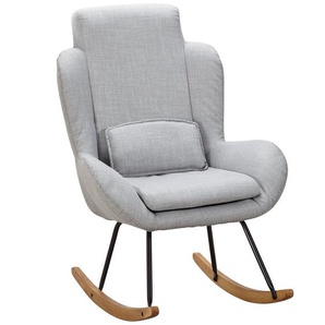 Schaukelstuhl CAPRI Grau Design Relaxsessel 75 x 110 x 88,5 cm