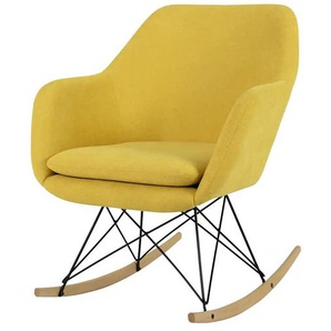 Schaukelstuhl - gelb - Materialmix - 64 cm - 82 cm - cm 75,0 | Möbel Kraft