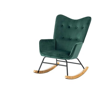Schaukelstuhl - grün - Materialmix - 61 cm - 85 cm | Möbel Kraft