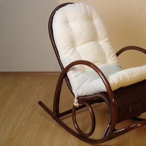 Schaukelstuhl HOME AFFAIRE Stühle Gr. B/H/T: 60 cm x 100 cm x 116 cm, mit Kissen, braun (dunkelbraun) Schaukelstühle