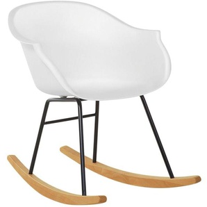 Schaukelstuhl Weiß Kunststoff Skandinavisch Modern