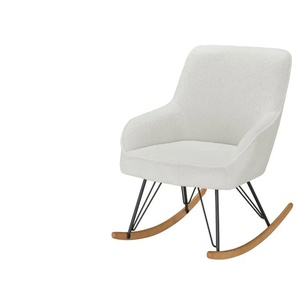 Schaukelstuhl - weiß - Materialmix - 66 cm - 84 cm - cm 77,0 | Möbel Kraft