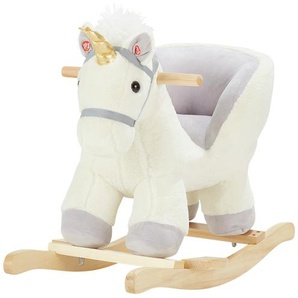 Schaukeltier  Einhorn ¦ weiß ¦ Außen: 100% Polyester, Füllung: 100% Polyester ¦ Maße (cm): B: 35 H: 53