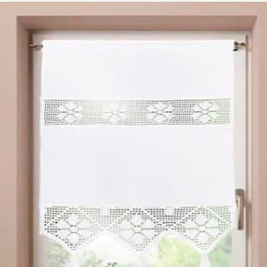 Scheibengardine HEINE HOME Gardinen Gr. 80 cm, Stangendurchzug, 40 cm, weiß Scheibengardinen blickdicht