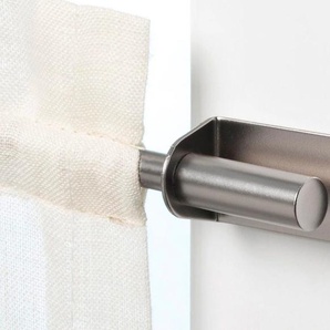 Scheibenstange GARESA SPANNFIX Gardinenstangen Gr. L: 90 cm - 130 cm Ø 9 mm, 1 läufig, grau (titanfarben) Scheibengardinenstangen