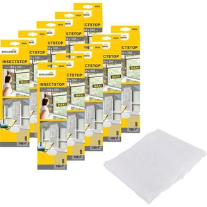 SCHELLENBERG Fliegengitter-Gewebe Maxi 50324 Insektenschutzgitter Insekten- und Mückenschutz für große Fenster, 150x300 cm, weiß Gr. B/H: 150 cm x 300 cm, 10er Pack, weiß (gewebe: weiß) Fliegengitter