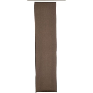 Schiebegardine ELBERSDRUCKE LINO Gardinen Gr. 245 cm, Klettband, 60 cm, braun Schiebegardinen blickdicht Gardine