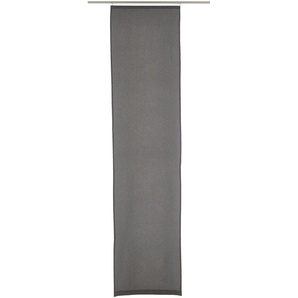 Schiebegardine ELBERSDRUCKE LINO Gardinen Gr. 245 cm, Klettband, 60 cm, grau (anthrazit) Schiebegardinen blickdicht Gardine