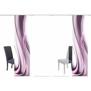 Schiebegardine HOME WOHNIDEEN ONDAR Gardinen Gr. 245 cm, Klettband, 60 cm, lila (beere) Schiebegardinen halbtransparent HxB: 245x60, inkl. Befestigungszubehör