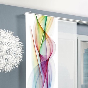 Schiebegardine HOME WOHNIDEEN SCHIEBEVORHANG DEKOSTOFF DIGITALDRUCK BOLGE Gardinen Gr. 245 cm, Paneelwagen, 60 cm, bunt Schiebegardinen blickdicht Gardine DIGITALDRUCK - INDIVIDUELL KÜRZBAR