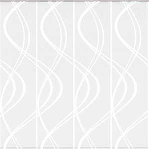 Schiebegardine HOME WOHNIDEEN TIBERIO 5er SET Gardinen Gr. 245 cm, Paneelwagen, 60 cm, weiß (wollweiß) Schiebegardinen transparent