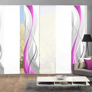 Schiebegardine HOME WOHNIDEEN WUXi Gardinen Gr. 245 cm, Klettband, 60 cm, lila (beere) Schiebegardinen blickdicht HxB: 245x60, inkl. Befestigungszubehör